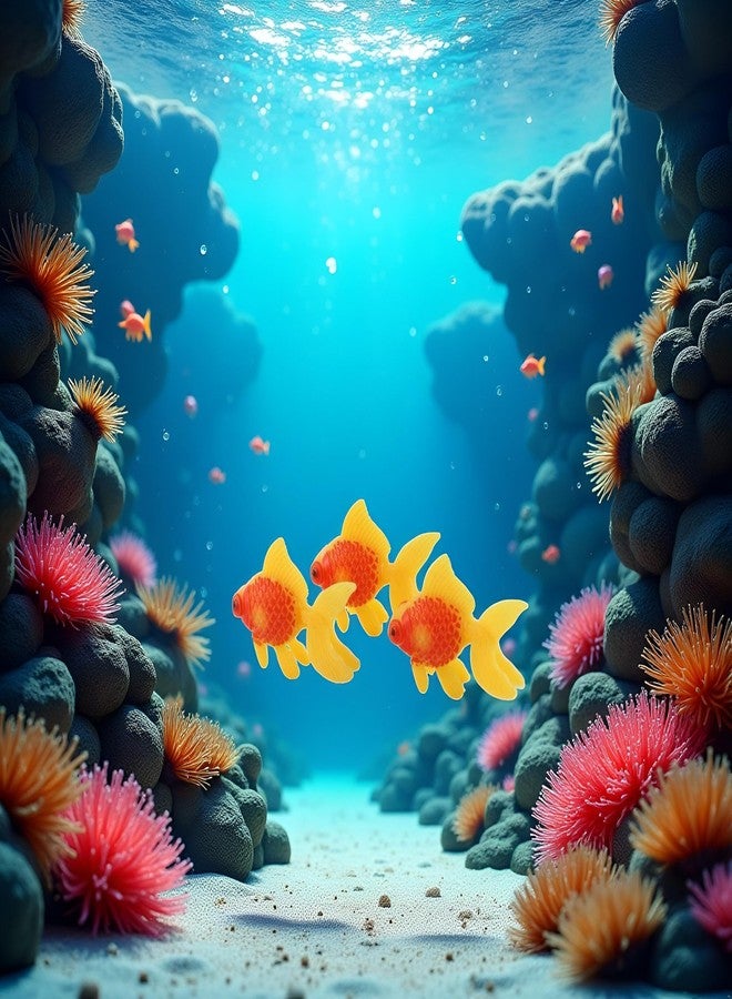 Tustao 3 Pcs Artificial Moving Aquarium Ornaments - Goldfish and Orange Fish Thematic Aquarium Décor Thematic Ornaments Decor for Fish Tank Aquarium Décor - Image 2